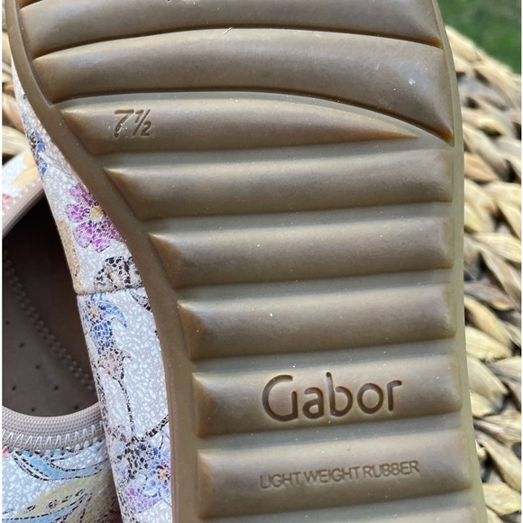 Gabor UK Splash Faded Floral Leather Slip on Ballet Flats. UK size 7.5 US 9.5/10 - Picture 7 of 10